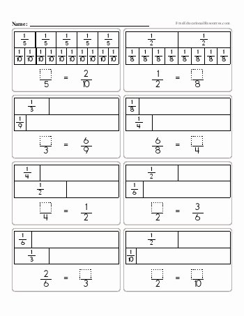 Equivalent Fractions Worksheet Pdf Inspirational Fraction Worksheets and Teaching Resources
