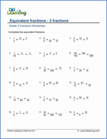 Equivalent Fractions Worksheet Pdf Inspirational Grade 3 Fractions Worksheet 3 Equivalent Fractions