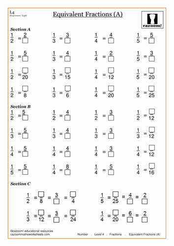 Equivalent Fractions Worksheet Pdf Lovely Equivalent Fractions by Cazoommaths Teaching Resources Tes