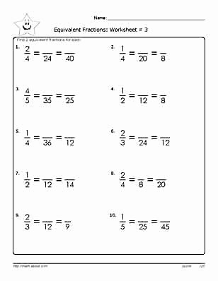 Equivalent Fractions Worksheet Pdf New Equivalent Fraction Worksheets 6th Grade Math