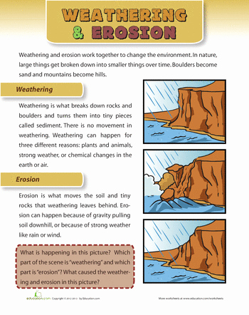 Erosion and Deposition Worksheet Awesome Weathering and Erosion Classroom Ideas