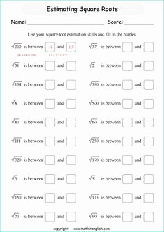 Estimating Square Roots Worksheet Luxury Square Root Worksheets Find the Square Root Of whole