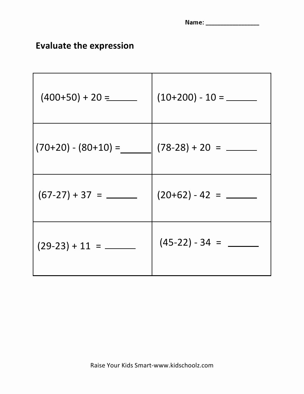 Evaluate the Expression Worksheet Luxury 7th Grade Worksheets Part 2 Worksheet Mogenk Paper Works