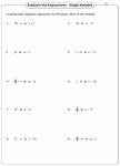 Evaluating Algebraic Expressions Worksheet Awesome Evaluating Algebraic Expression Worksheets