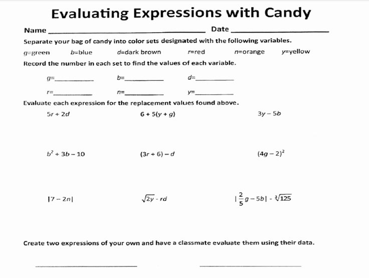 Evaluating Algebraic Expressions Worksheet Pdf Elegant 8 Best Evaluate Expressions Images On Pinterest