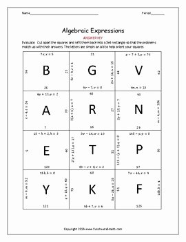 Evaluating Algebraic Expressions Worksheet Pdf Fresh Evaluating Algebraic Expressions Positives Ly Worksheet