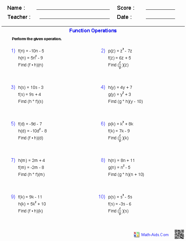 Evaluating Functions Worksheet Algebra 1 Awesome Algebra 2 Worksheets