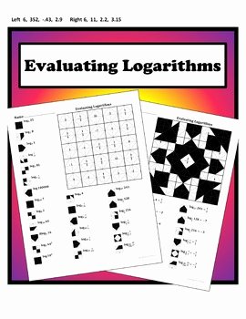 Evaluating Functions Worksheet Algebra 1 Fresh Evaluating Logarithms Color Worksheet by Aric Thomas