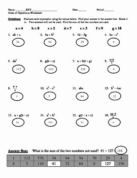 Evaluating Functions Worksheet Algebra 1 Lovely Evaluating Expressions Worksheet 1 by Marvelous Math