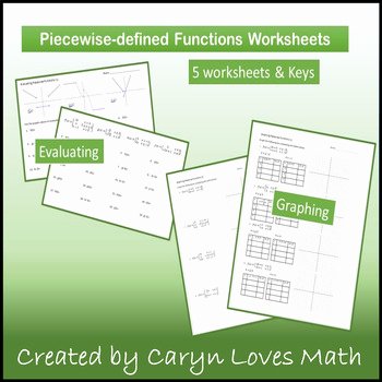 Evaluating Piecewise Functions Worksheet New Piece Wise Functions Evaluate &amp; Graph 5 Practice