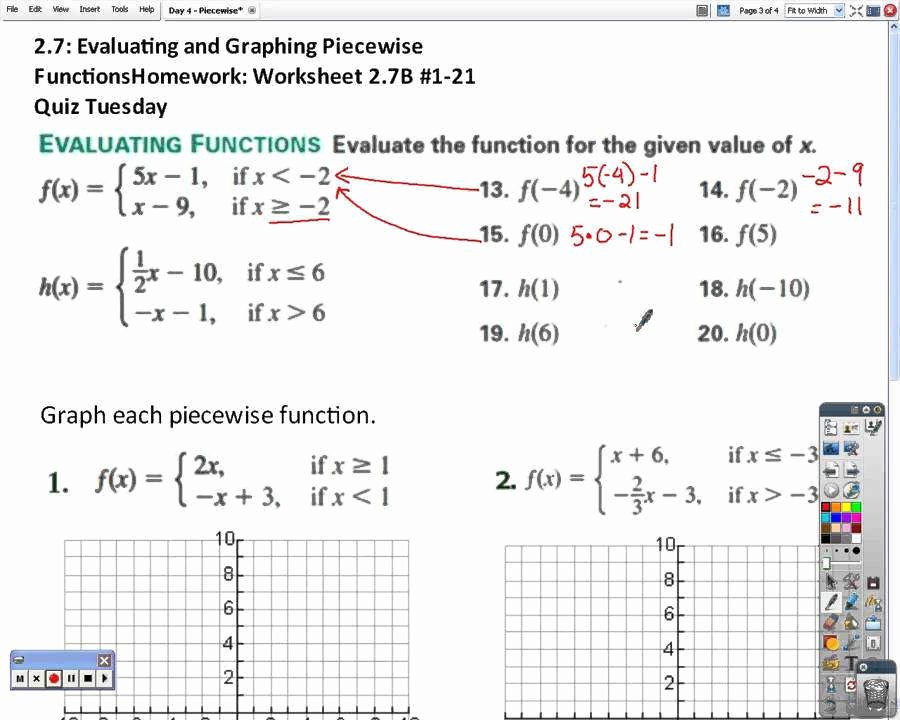 Evaluating Piecewise Functions Worksheet New Piecewise Functions Worksheet