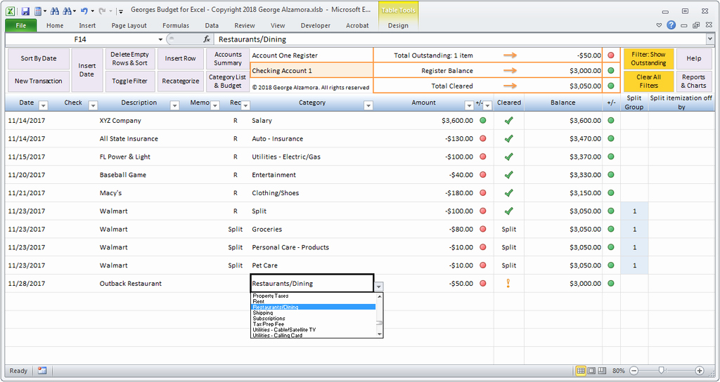 Excel Checkbook Register Budget Worksheet Best Of Excel Bud Spreadsheet and Checkbook Register software