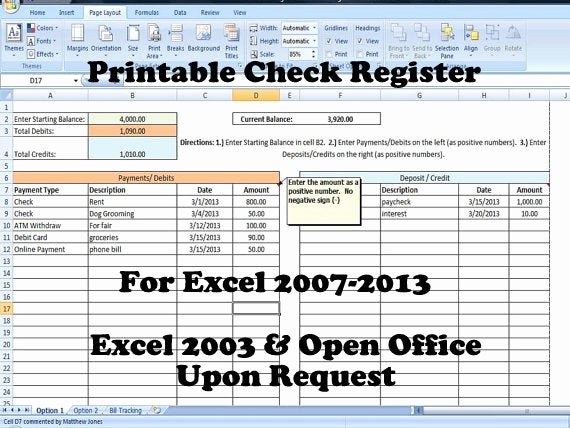 Excel Checkbook Register Budget Worksheet Fresh Printable Check Register How to Balance A Check Book New