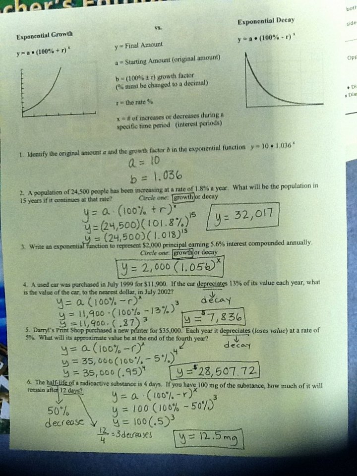 50 Exponential Functions Worksheet Answers