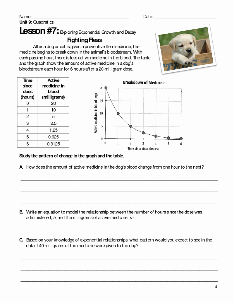 Exponential Growth and Decay Worksheet Awesome Exponential Growth and Decay Explorations Ballots