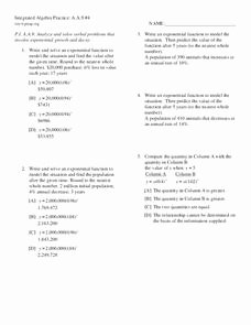 Exponential Growth and Decay Worksheet Awesome Exponential Growth and Decay Worksheet for 11th Grade