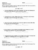 Exponential Growth and Decay Worksheet New Exponential Growth and Decay Worksheet Teaching Resources