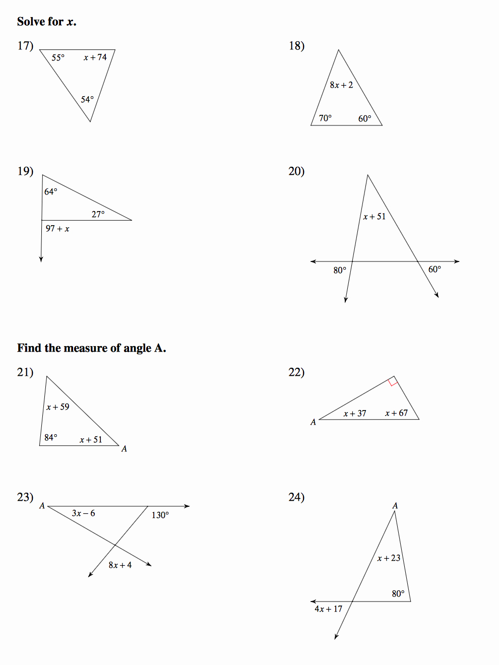 Exterior Angle theorem Worksheet New Geometry Mrs Murk S Math Class
