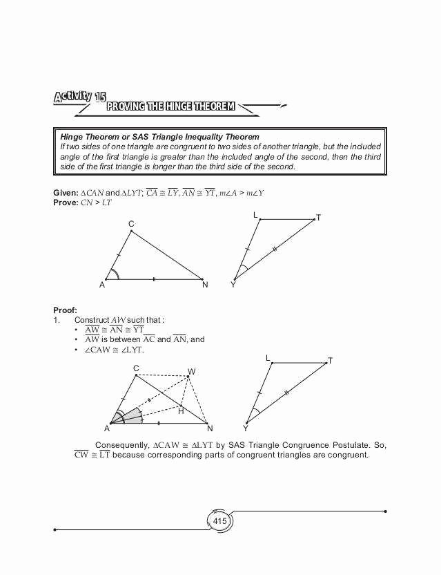 Exterior Angle theorem Worksheet New Triangle Inequality Worksheet