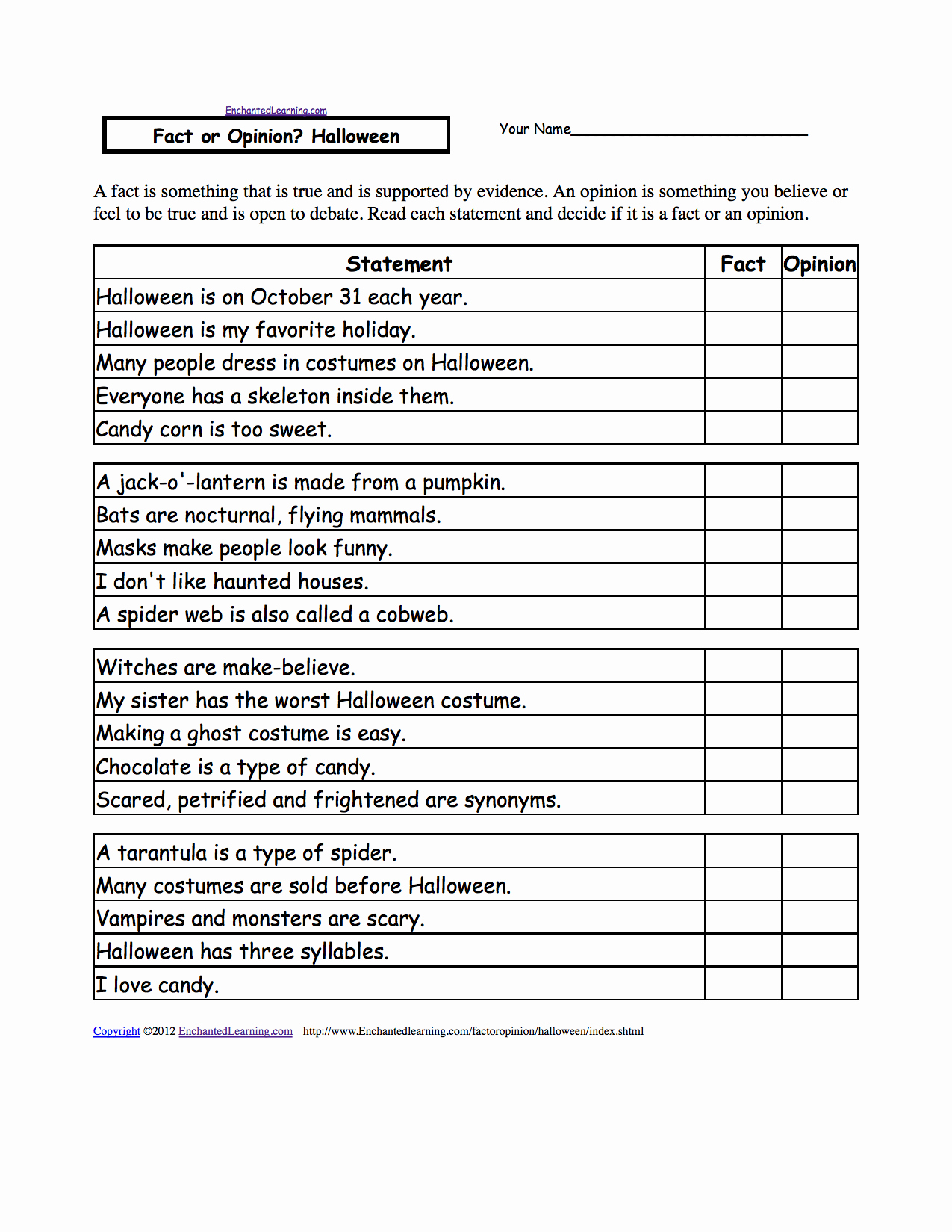 Fact or Opinion Worksheet Awesome Fact or Opinion Checkmark Worksheets to Print