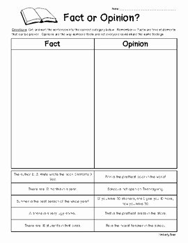 Fact or Opinion Worksheet Best Of Fact or Opinion Worksheet Pack by 4 Little Baers