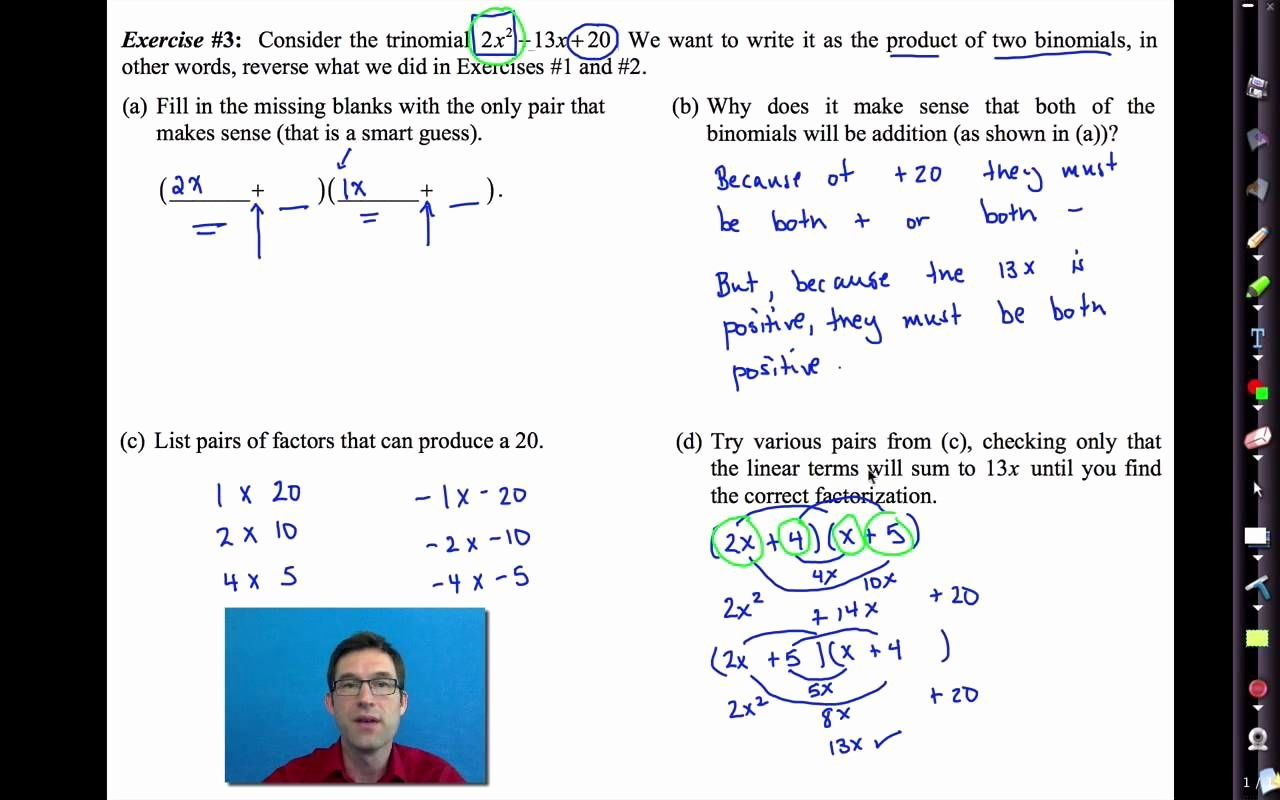 Factor by Grouping Worksheet New Factoring by Grouping Worksheet Algebra 2 Answers