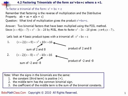 Factoring Ax2 Bx C Worksheet Best Of Factoring Trinomials the form Ax2 Bx C Worksheet