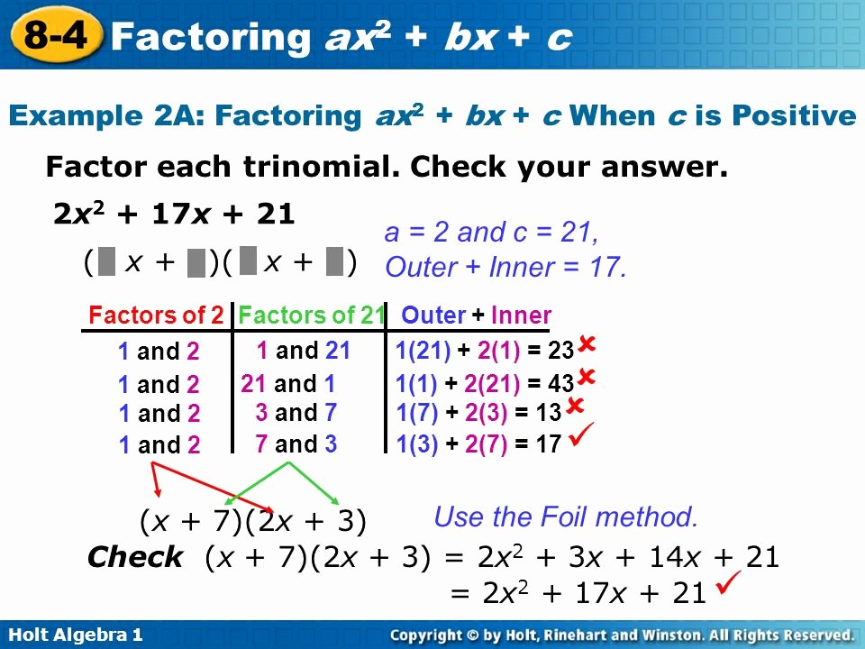 Factoring Ax2 Bx C Worksheet Elegant Factoring Trinomials the form Ax2 Bx C Worksheet