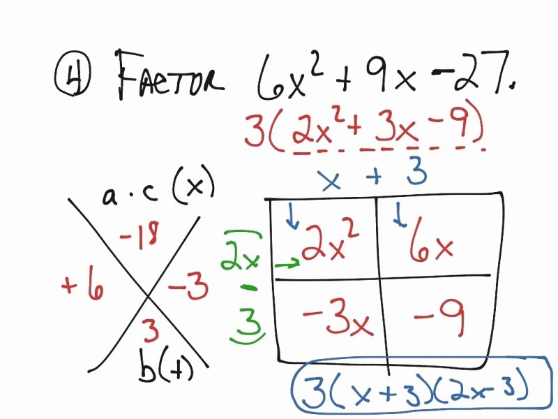 50 Factoring Ax2 Bx C Worksheet