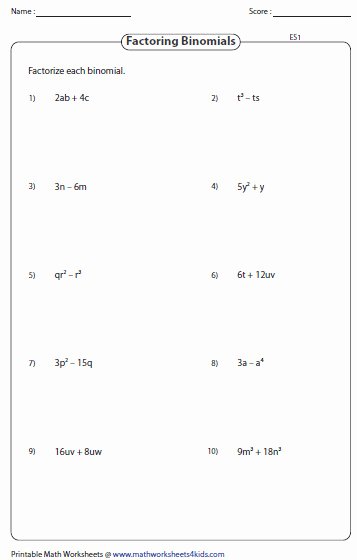 Factoring by Grouping Worksheet Elegant Factor by Grouping Worksheet