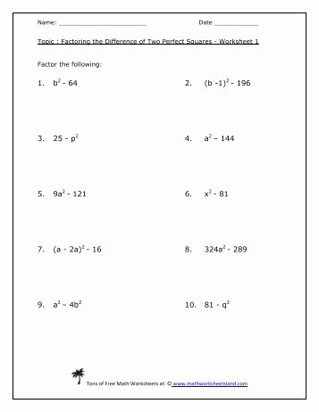 Factoring Difference Of Squares Worksheet Elegant Factoring the Sum or Difference Of Two Cubes the Sum Of