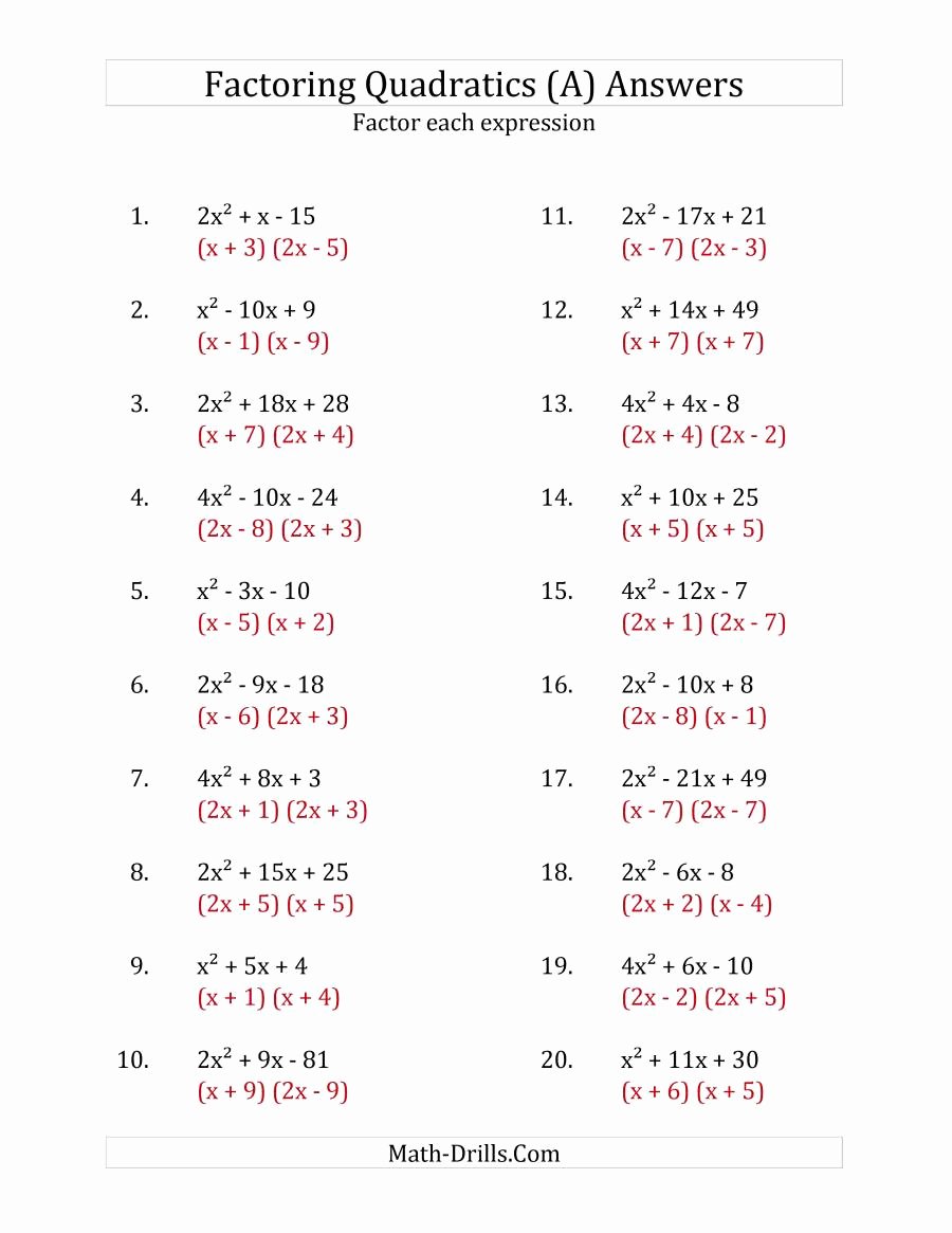 48 Factoring Linear Expressions Worksheet | Chessmuseum Template Library