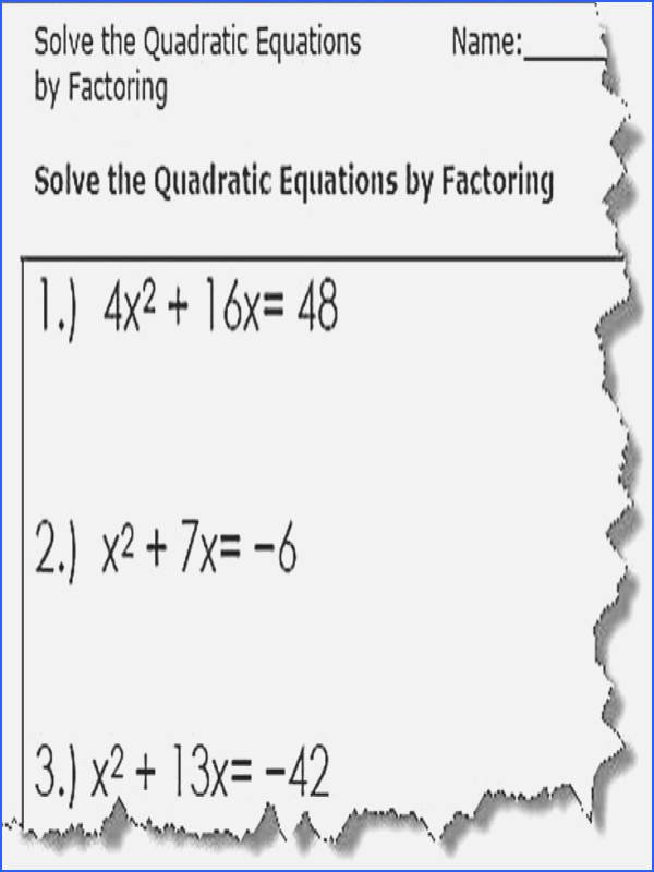 48 Factoring Linear Expressions Worksheet
