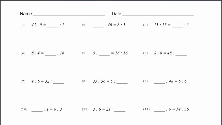 Factoring Linear Expressions Worksheet Lovely Equal Ratios Worksheets – Mreichert Kids Worksheets