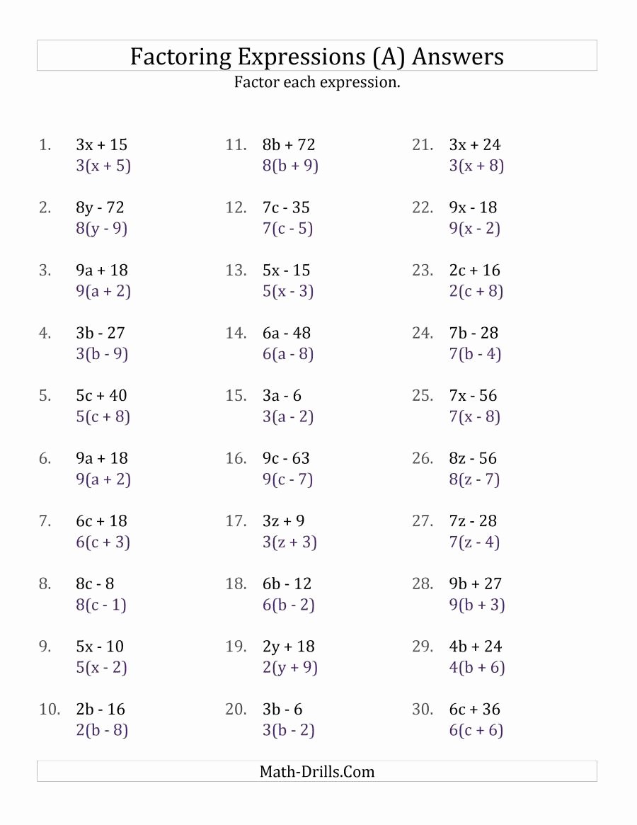 Algebraic Expressions Worksheet Pdf