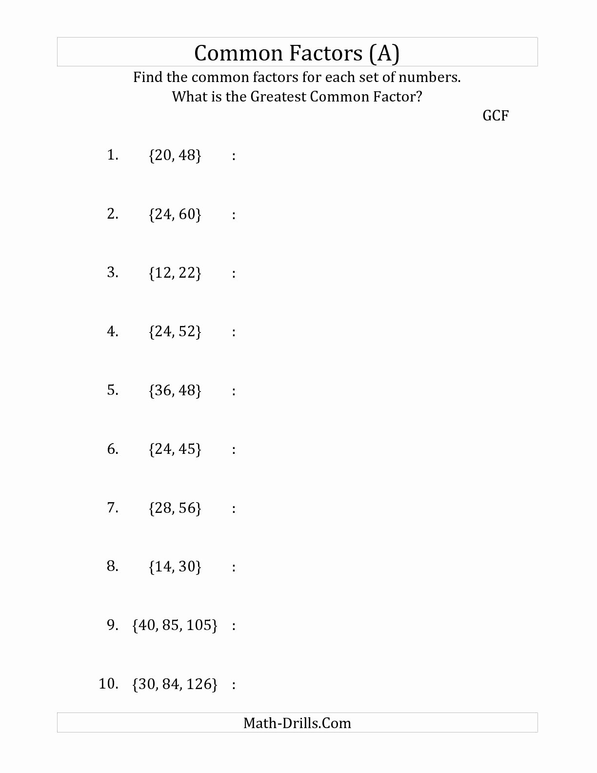 Factoring Polynomials Gcf Worksheet Elegant 18 Best Of Factoring Using Gcf Worksheet Pdf