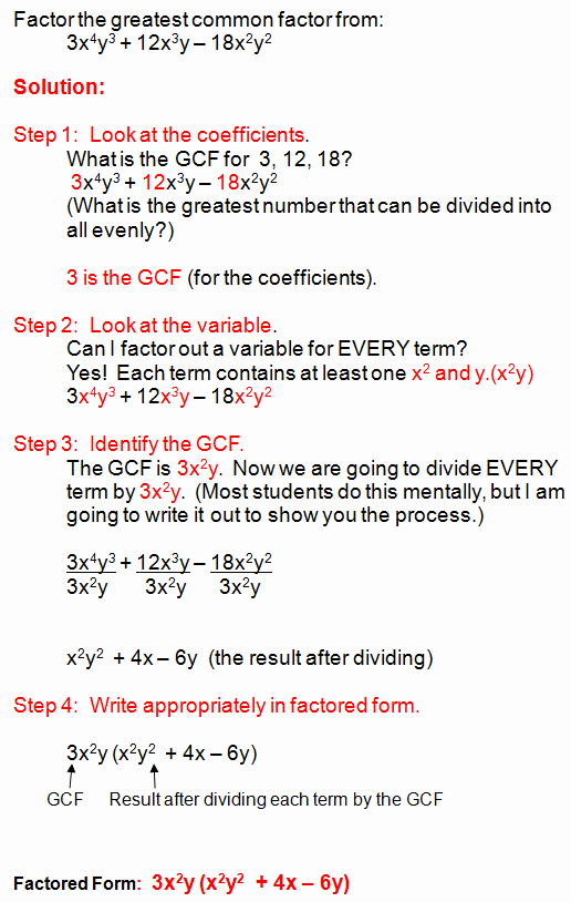 Factoring Polynomials Gcf Worksheet Fresh Factoring Polynomials Using Gcf