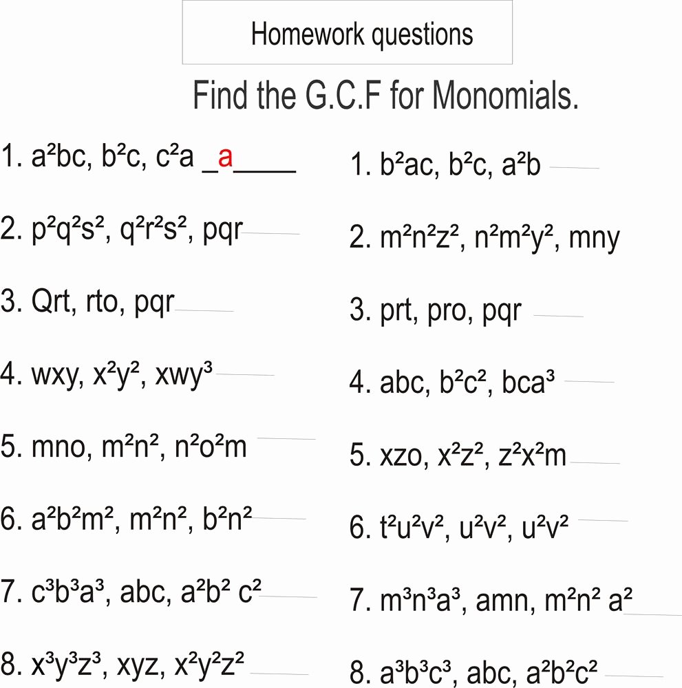 Factoring Polynomials Gcf Worksheet Inspirational Auditing assignment Help Homework Help Finance