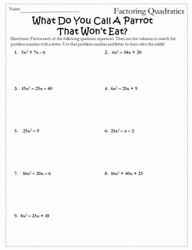 Factoring Polynomials Worksheet Answers Inspirational Factoring Trinomials Activity Factoring Polynomials