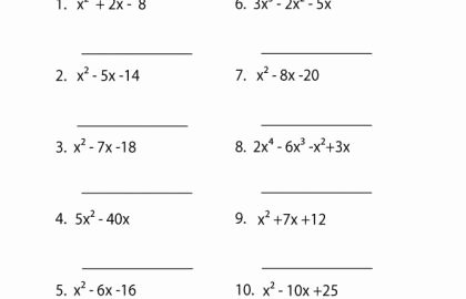 Factoring Polynomials Worksheet with Answers Inspirational 20 Factoring Polynomials Worksheet with Answers Algebra 2