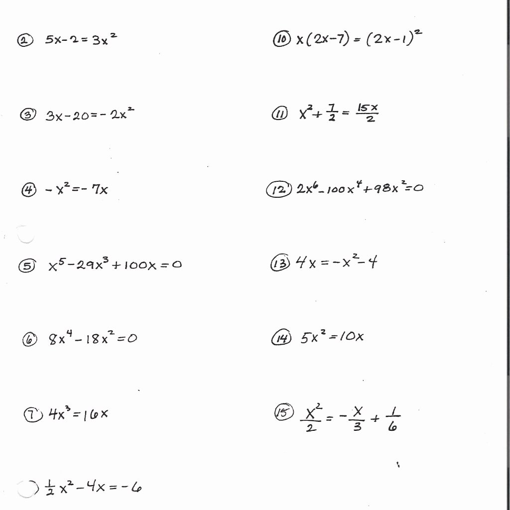 Factoring Polynomials Worksheet with Answers Lovely Mixed Factoring Worksheets