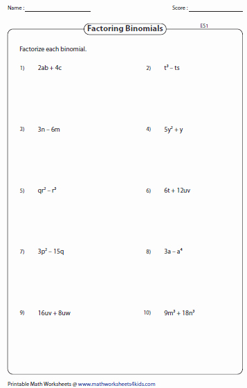 Factoring Quadratics Worksheet Answers Awesome Factorising Quadratics Homework