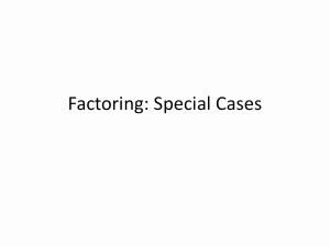 Factoring Special Cases Worksheet Best Of Pre Calculus Honors Factoring &amp; Fractions Practice Worksheet