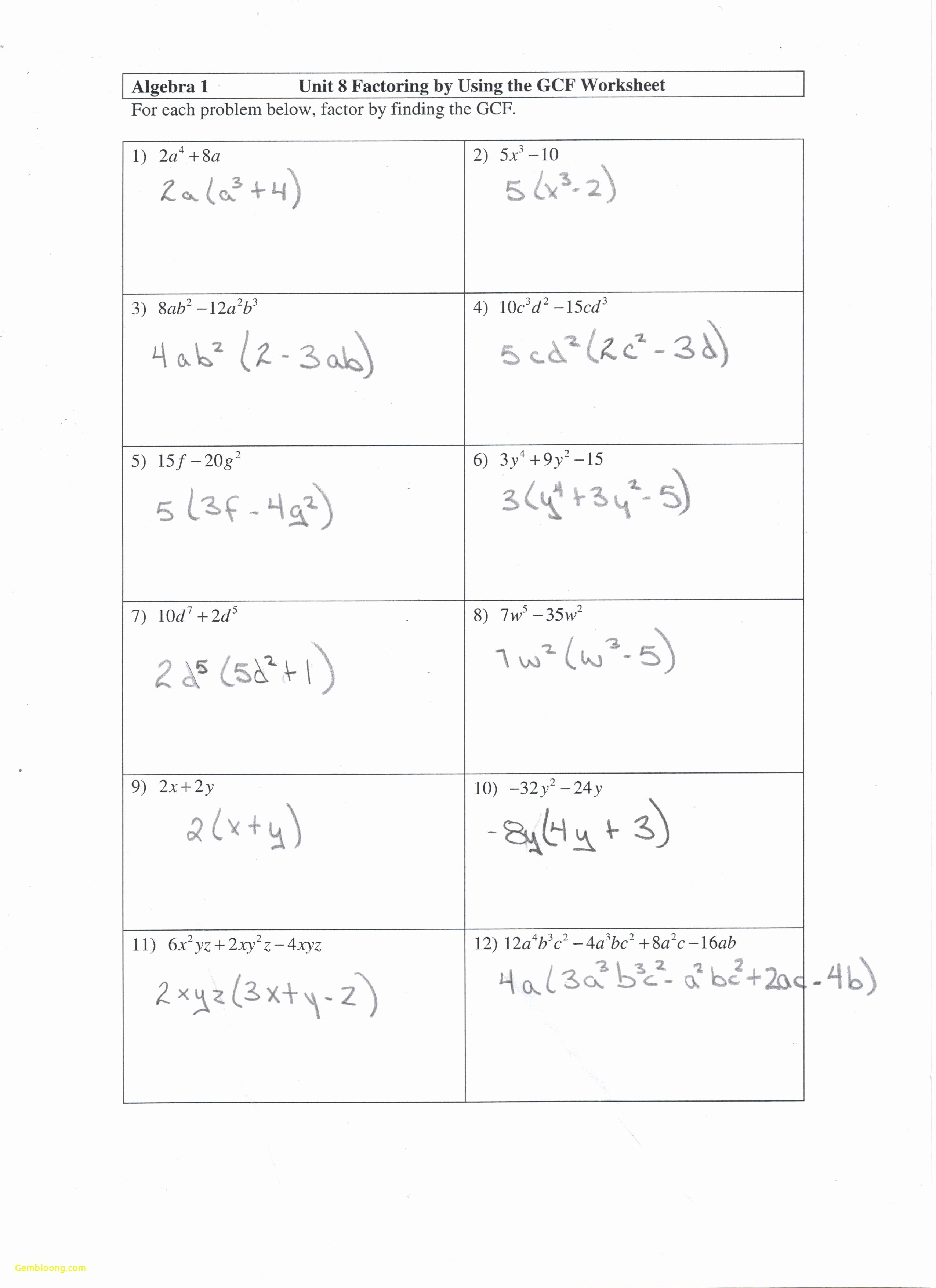 Factoring Trinomials Worksheet Answers Inspirational Factoring Quadratics Worksheet Cramerforcongress