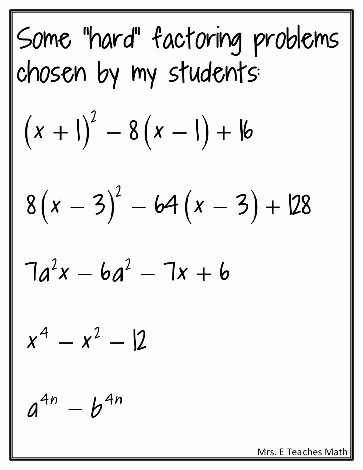 Factoring Worksheet Algebra 2 Lovely Factoring Practice