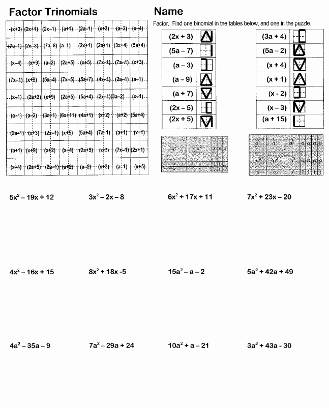 50 Factoring Worksheet With Answers