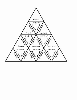 Factoring X2 Bx C Worksheet Beautiful Factoring X2 Bx C =0 Tarsia Puzzle by Colorful High