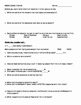 Fed Up Worksheet Answer Key New Movie Guide Fed Up by Barbara Davis