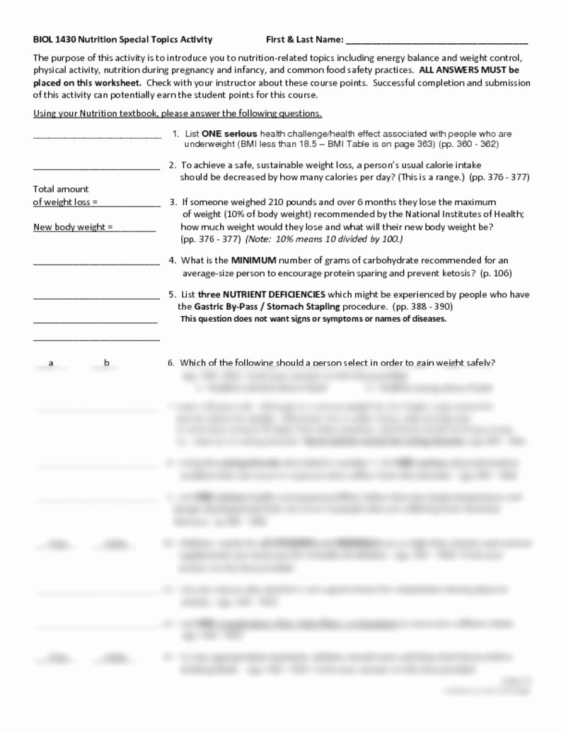 Fed Up Worksheet Answer Key Unique Worksheet Nutrition Worksheets for Highschool Students