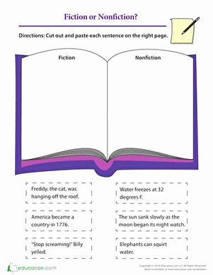 Fiction Vs Nonfiction Worksheet Awesome Fiction Vs Nonfiction Worksheet